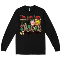 Black i'm just here for the snacks #softball sister Long Sleeve Tee - Zillion Design Studio