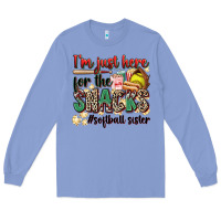Colony Blue i'm just here for the snacks #softball sister Long Sleeve Tee - Zillion Design Studio