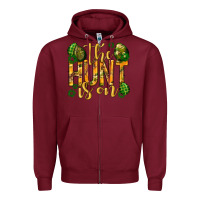 Burgundy The hunt is on Easter Zipper Hoodie - Neo Western