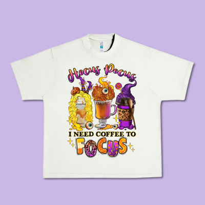 Hocus Pocus I Need Coffee To Focus Urban Heavy Tee Designed By Ranaportraitstore