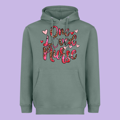 One Loved Nurse Heavyweight Hoodie Designed By Jahusdesignshop