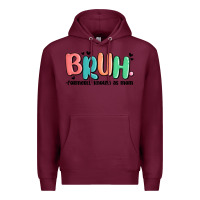 Burgundy bruh formerly known as mom Premium Hoodie - MaliasSmallBusiness