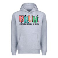 Heather Grey bruh formerly known as mom Premium Hoodie - MaliasSmallBusiness