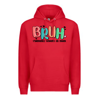 Red bruh formerly known as mom Premium Hoodie - MaliasSmallBusiness