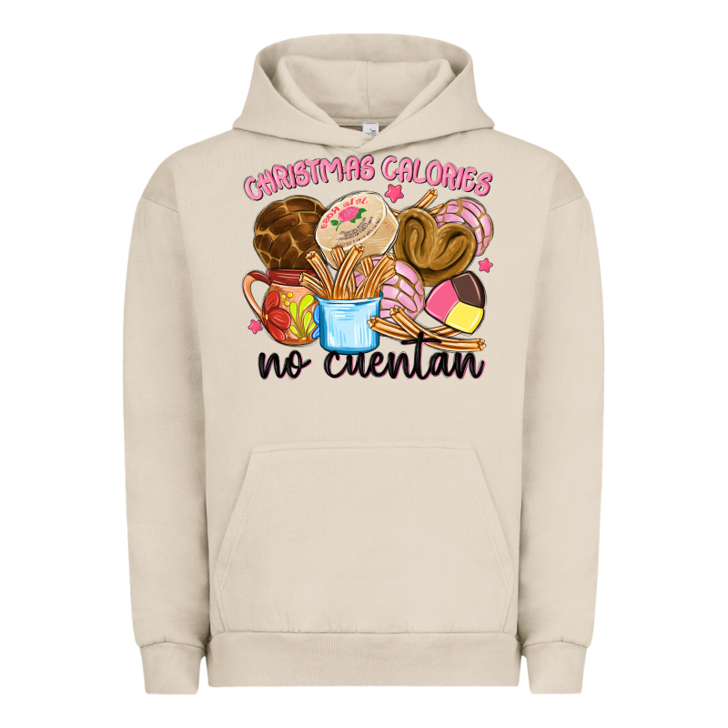 Christmas Calories No Cuentan Urban Hoodie by MaliasSmallBusiness | Teevron