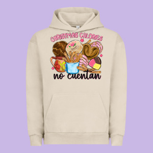 Christmas Calories No Cuentan Urban Hoodie Designed By Maliassmallbusiness