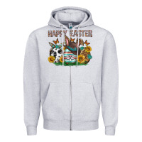 Heather Grey Western Happy Easter Zipper Hoodie - Neo Western