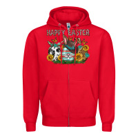 Red Western Happy Easter Zipper Hoodie - Neo Western