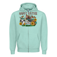 Seafoam Western Happy Easter Zipper Hoodie - Neo Western
