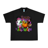 Black Happy Halloween Urban Heavy Tee - RanaPortraitStore