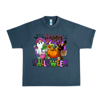 Midnight Navy Happy Halloween Urban Heavy Tee - RanaPortraitStore