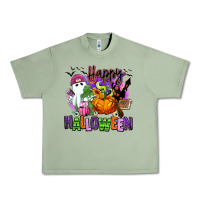 Oil Green Happy Halloween Urban Heavy Tee - RanaPortraitStore