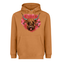 Meerkat highland cow valentines Heavyweight Hoodie - JahusDesignShop
