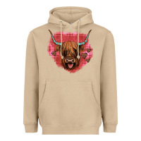 Mushroom highland cow valentines Heavyweight Hoodie - JahusDesignShop