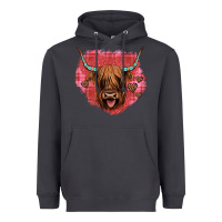 Smoke highland cow valentines Heavyweight Hoodie - JahusDesignShop