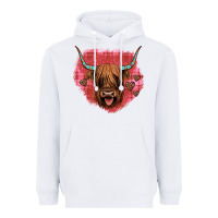 White highland cow valentines Heavyweight Hoodie - JahusDesignShop