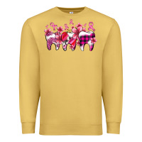 Antique Gold cancer ribbon with teeth Premium Sweatshirt - AdoDesignShop