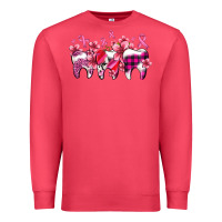 Cardinal cancer ribbon with teeth Premium Sweatshirt - AdoDesignShop