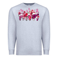 Heather Grey cancer ribbon with teeth Premium Sweatshirt - AdoDesignShop