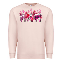 Pale Pink cancer ribbon with teeth Premium Sweatshirt - AdoDesignShop