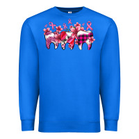 True Royal cancer ribbon with teeth Premium Sweatshirt - AdoDesignShop