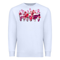 White cancer ribbon with teeth Premium Sweatshirt - AdoDesignShop
