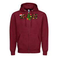 Burgundy believe christmas Zipper Hoodie - CowhideDigitalArt