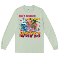 Matcha lifes a beach make some waves Long Sleeve Tee - texasbilliewilder