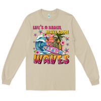 Mushroom lifes a beach make some waves Long Sleeve Tee - texasbilliewilder