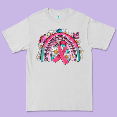 Breast Cancer Rainbow Premium Tee Designed By Artiststas