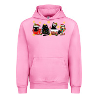 Fuchsia Pink christmas cats Urban Hoodie - MaliasSmallBusiness