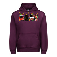 Mauve Wine christmas cats Urban Hoodie - MaliasSmallBusiness