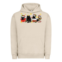 Pigment French Oak christmas cats Urban Hoodie - MaliasSmallBusiness