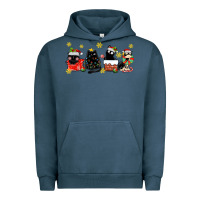 Pigment Midnight Navy christmas cats Urban Hoodie - MaliasSmallBusiness