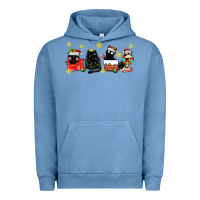 Pigment Pebble Blue christmas cats Urban Hoodie - MaliasSmallBusiness