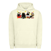 Pigment Pistachio christmas cats Urban Hoodie - MaliasSmallBusiness