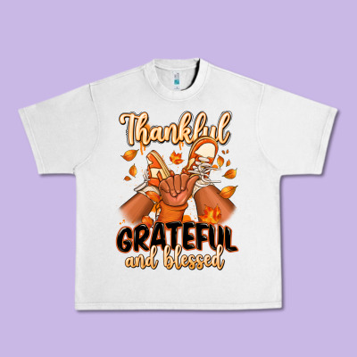 Thankful Grateful And Blessed Black Boy Sneakers Urban Heavy Tee Designed By Ranaportraitstore