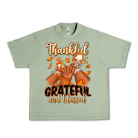 Oil Green Thankful grateful and Blessed black boy sneakers Urban Heavy Tee - RanaPortraitStore