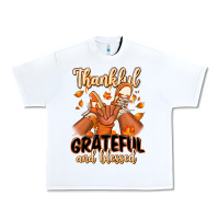 White Thankful grateful and Blessed black boy sneakers Urban Heavy Tee - RanaPortraitStore