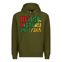 Army Green black history Premium Hoodie - MaliasSmallBusiness