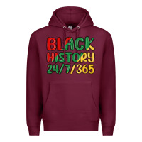 Burgundy black history Premium Hoodie - MaliasSmallBusiness