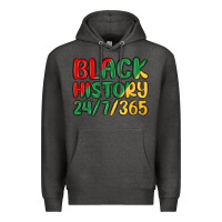 Charcoal Heather black history Premium Hoodie - MaliasSmallBusiness
