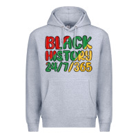 Heather Grey black history Premium Hoodie - MaliasSmallBusiness