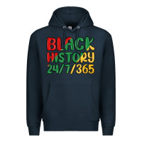 Navy black history Premium Hoodie - MaliasSmallBusiness