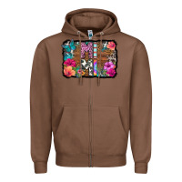 Chestnut mimi floral background Zipper Hoodie - HRA Design Shop