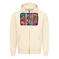 Sandshell mimi floral background Zipper Hoodie - HRA Design Shop