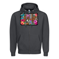 Smoke mimi floral background Zipper Hoodie - HRA Design Shop