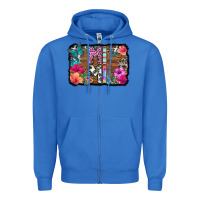 True Royal mimi floral background Zipper Hoodie - HRA Design Shop