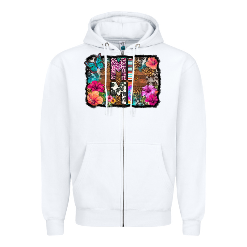 Mimi Floral Background Zipper Hoodie by HRA Design Shop | Teevron
