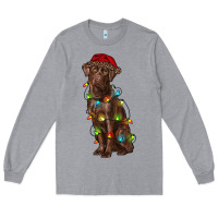 Heather Grey Christmas labrador retriever Long Sleeve Tee - RanaPortraitStore